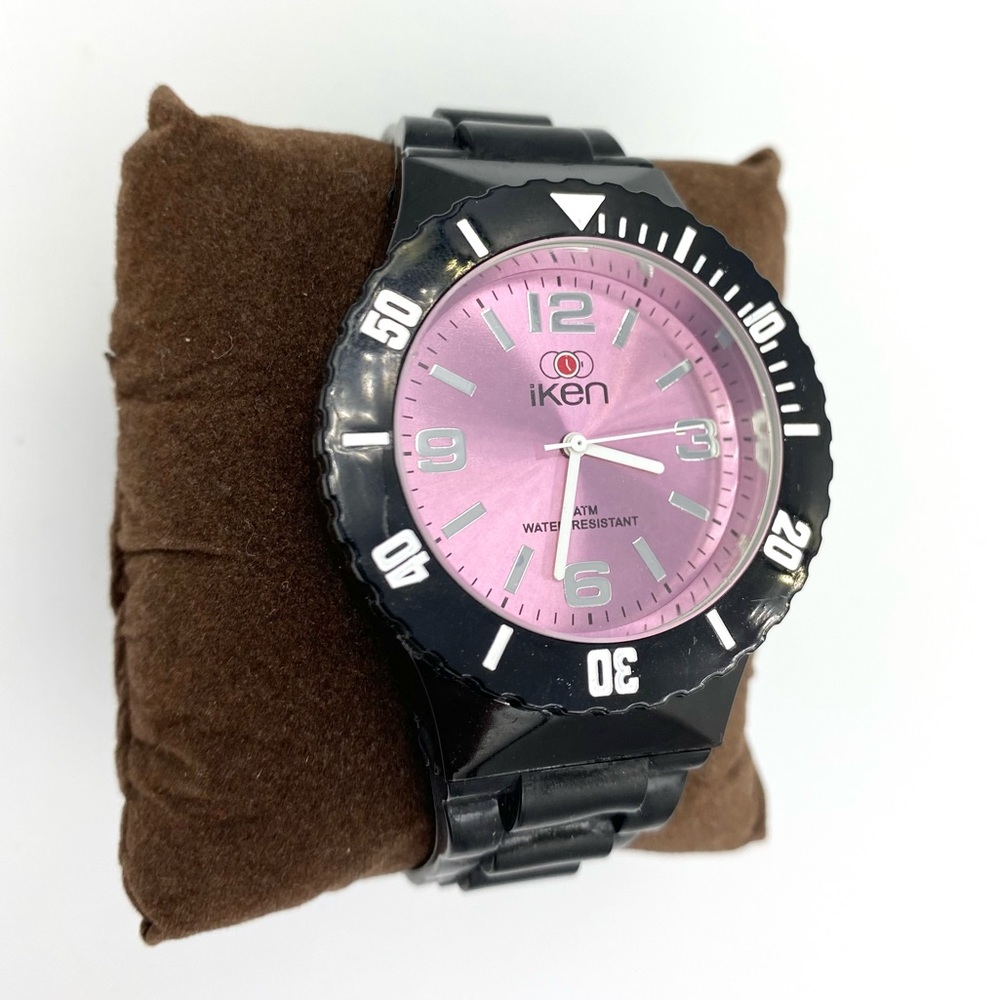 Pink Face and Black Strap iKen Watch *Brand New*